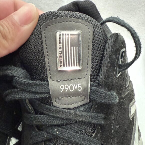 New Balance 990v5 Shoes Mens 12 2E Black Running Athletic Sneaker - Picture 6 of 9